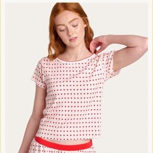 Suzie Pj Set in Floating Hearts - Medium- NEW WITH TAGS